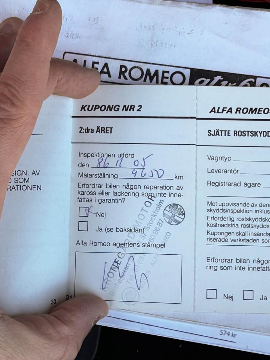 Dokumentation för 1985 Alfa Romeo GTV 6 2.5