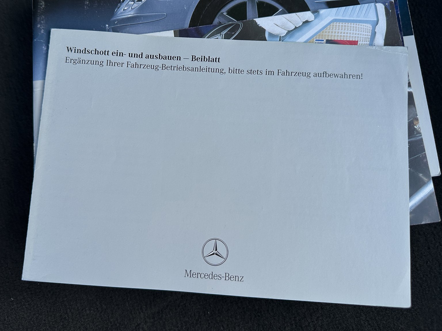 Documentation for 2002 Mercedes SL 55 AMG