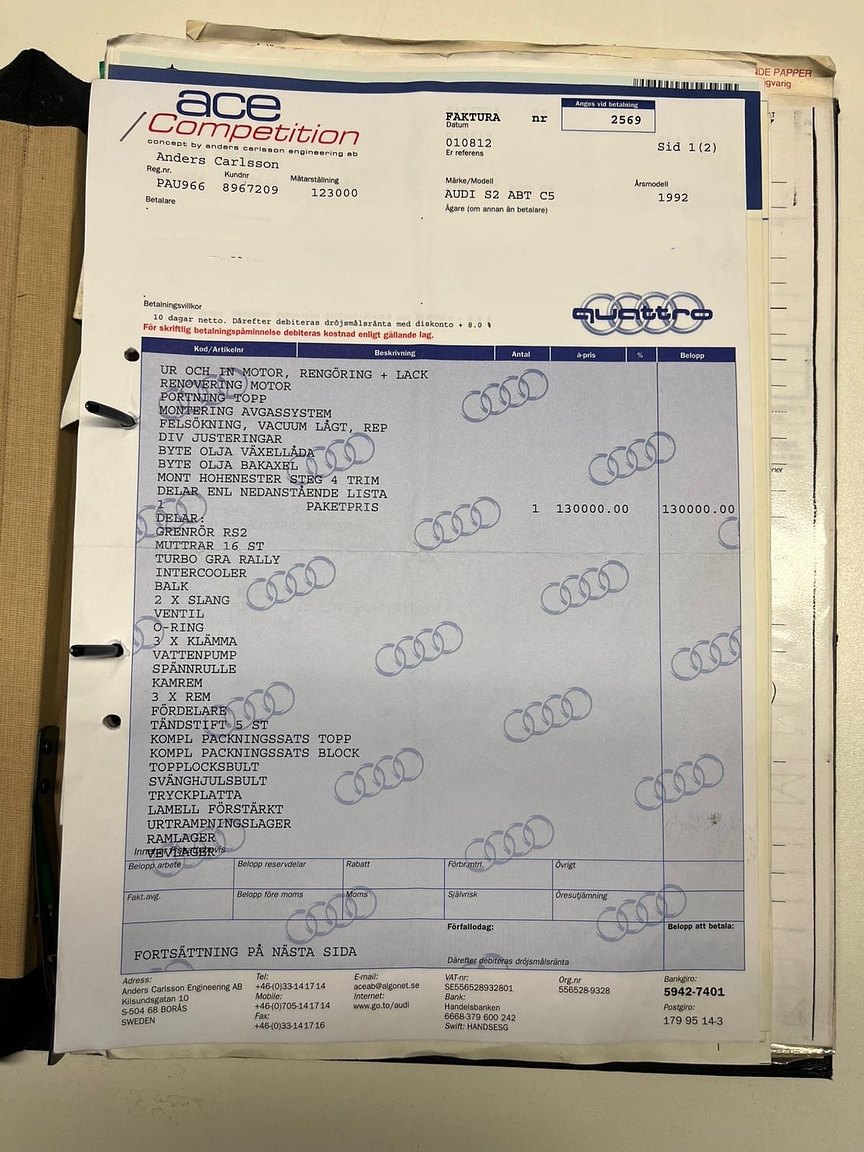 Documentation for 1992 Audi quattro S2 Abt C5