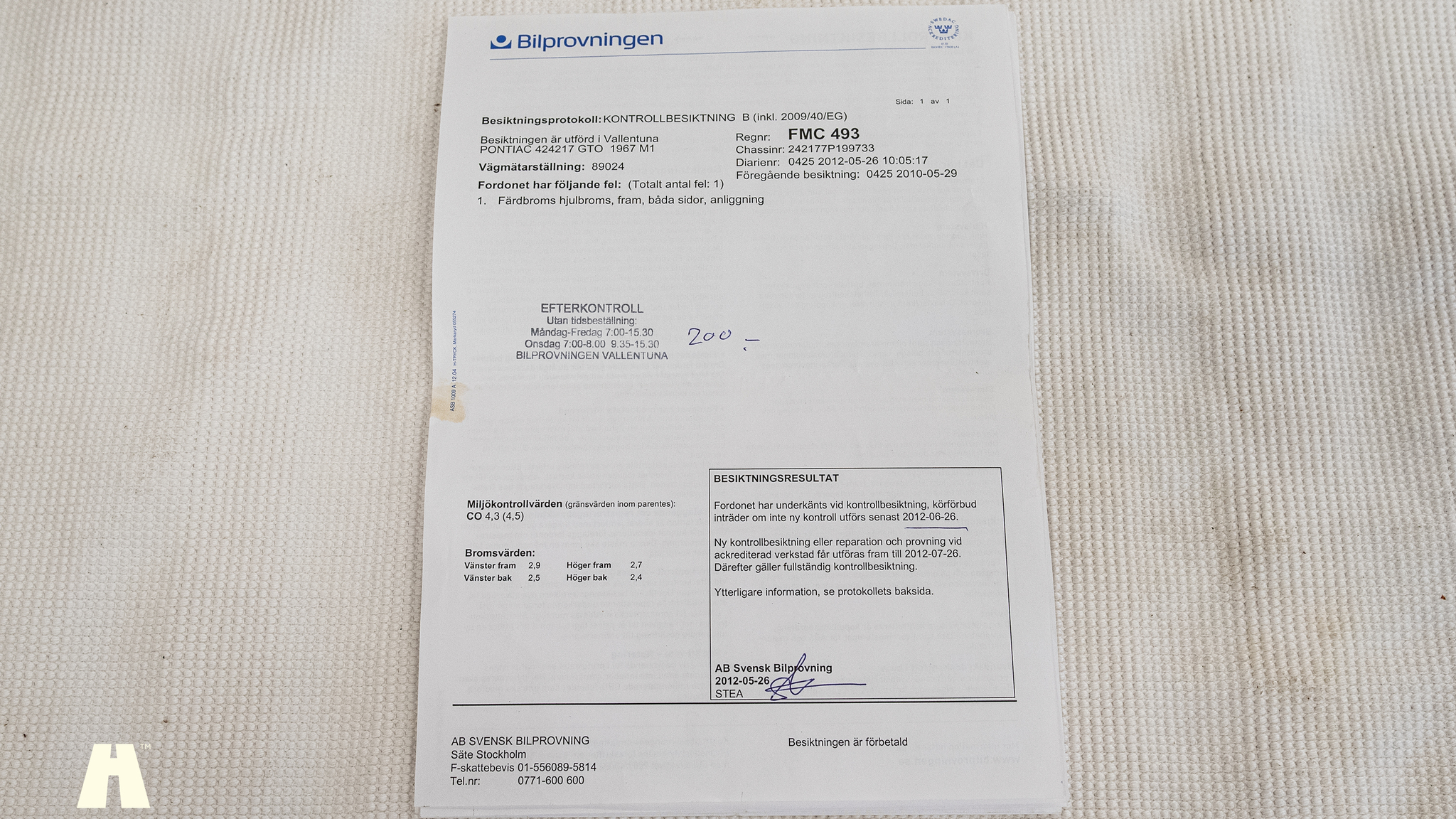 Documentation for 1967 Pontiac GTO Hardtop (6)