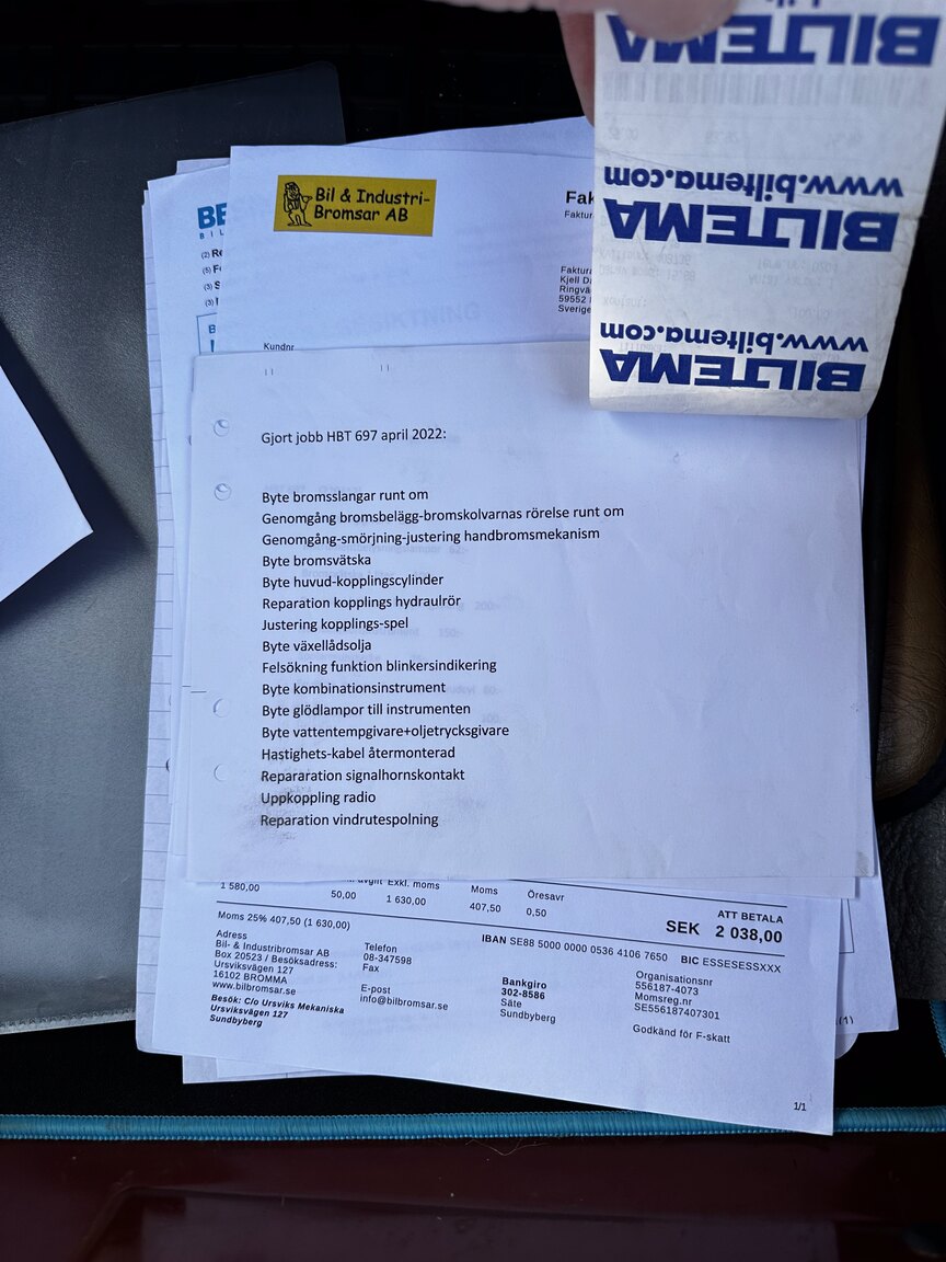 Documentation for 1974 SAAB 99 