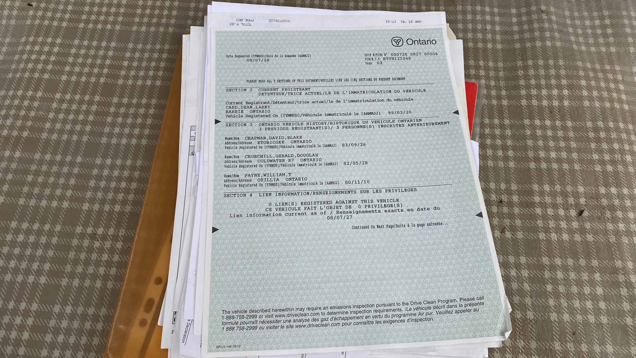 Documentation for 1959 Ford Thunderbird hardtop