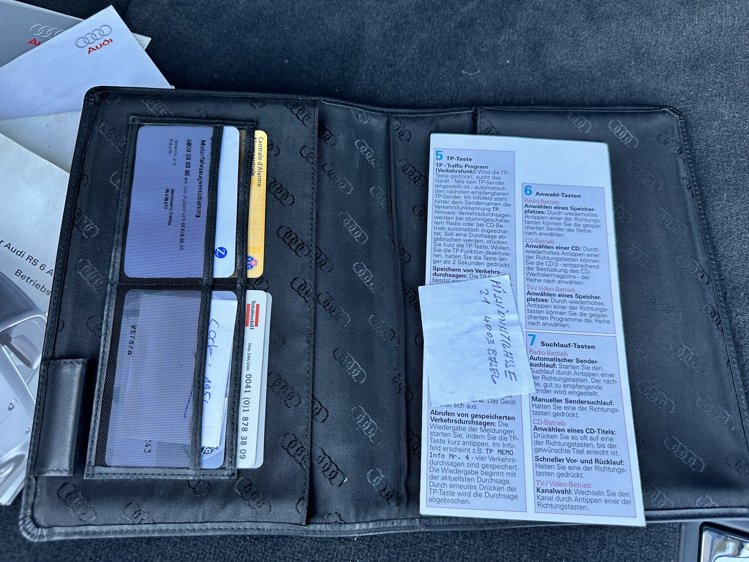 Documentation for 2003  Audi RS6 C5