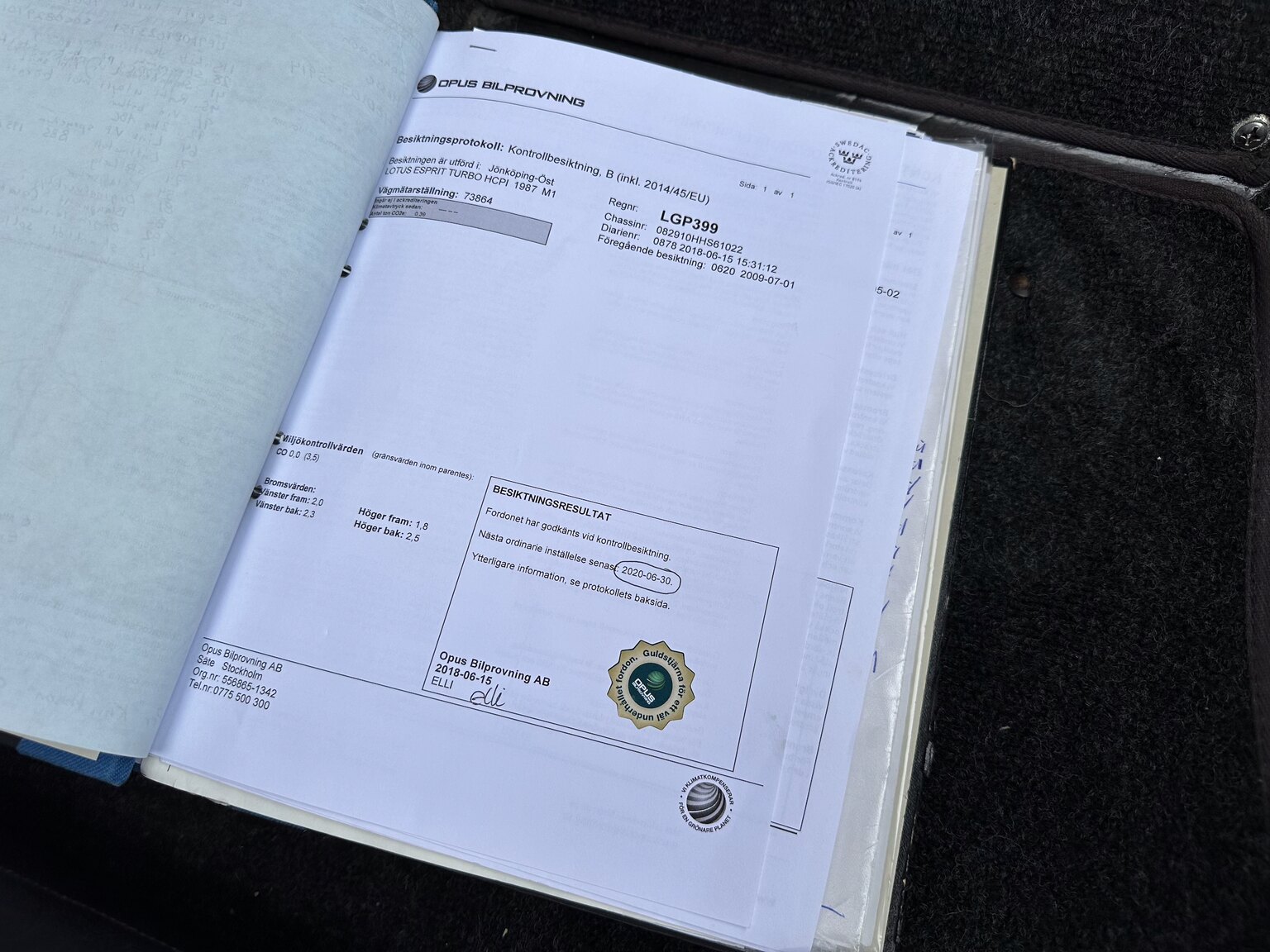 Documentation for 1987 Lotus Esprit Turbo HCi (26)
