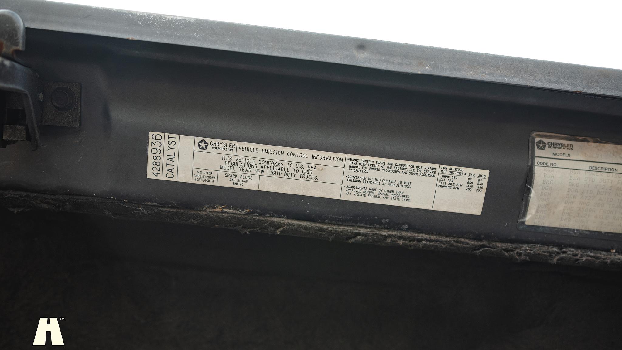 Image of 1986 Dodge Ramcharger mechanics