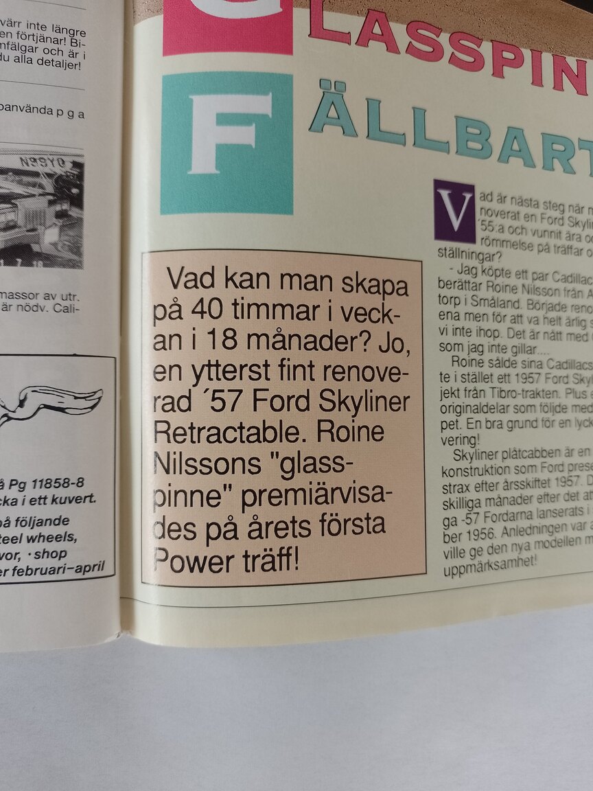 Documentation for 1957 Ford Fairlane 500 Skyliner Retract