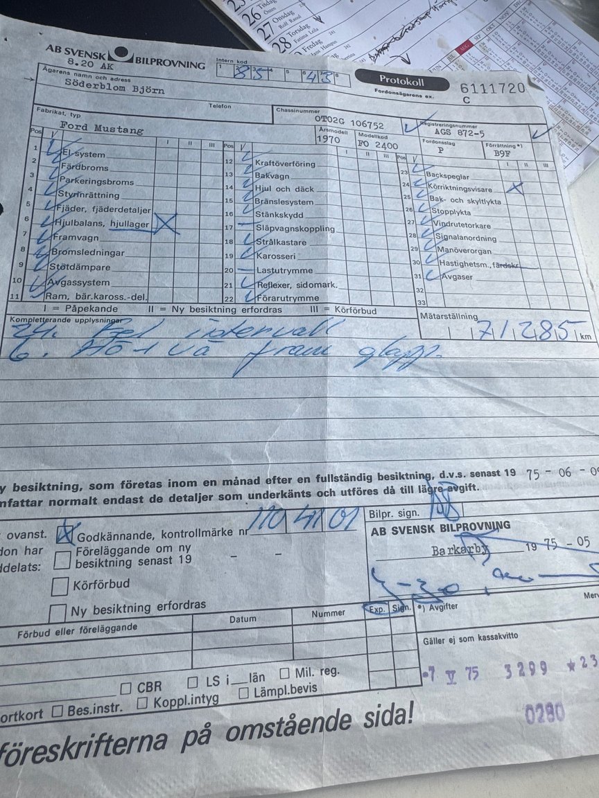 Dokumentation, 1970 Ford Mustang Boss 302