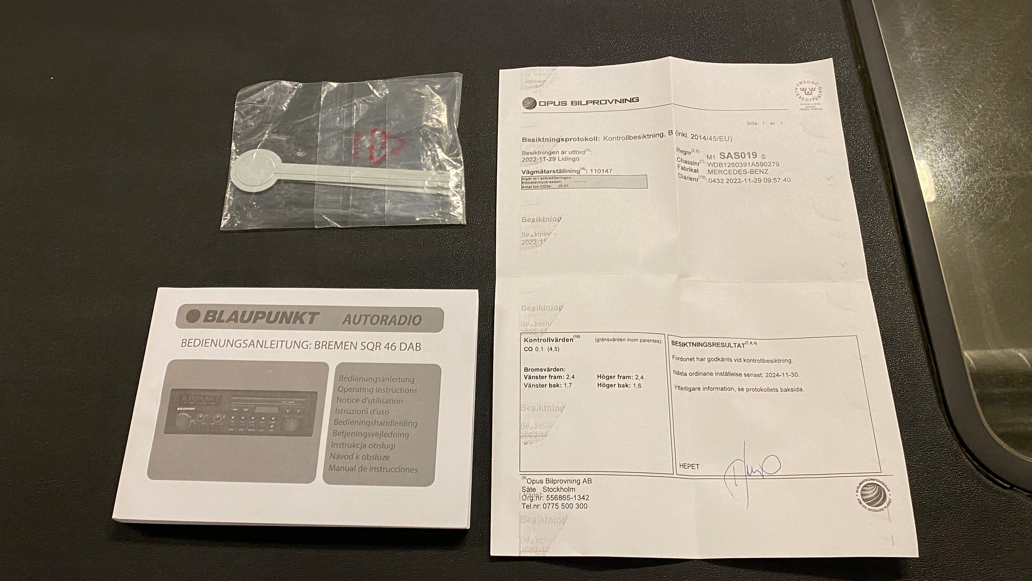 Documentation for 1991 Mercedes 1000 SEL TRASCO