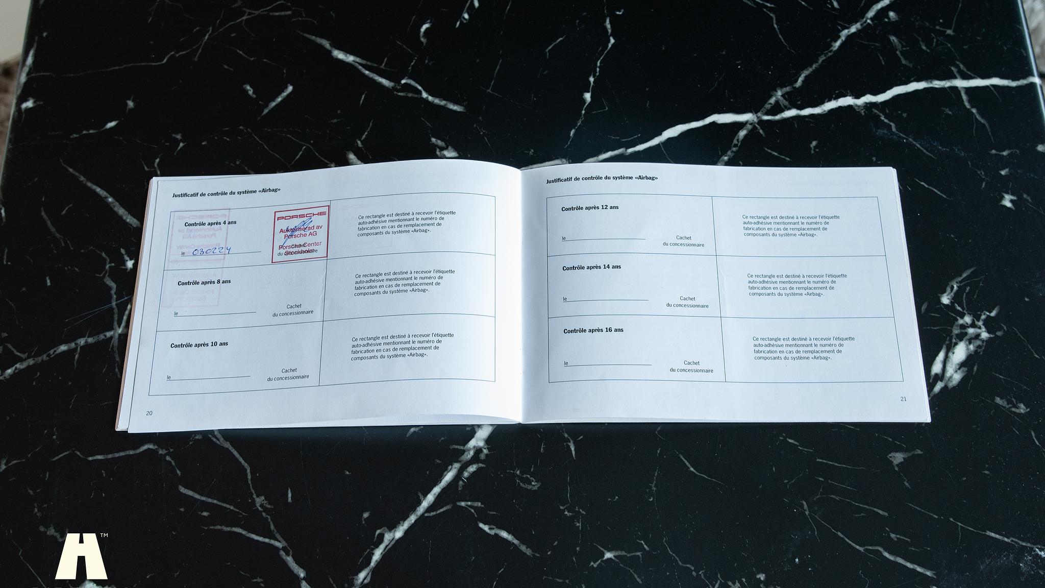Documentation for 1998 Porsche 996 Carrera 2 “Clubsport”