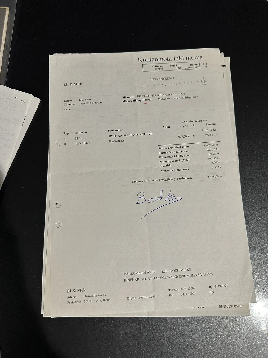 Documentation for 1991 Peugeot 405 Break SRI (25)