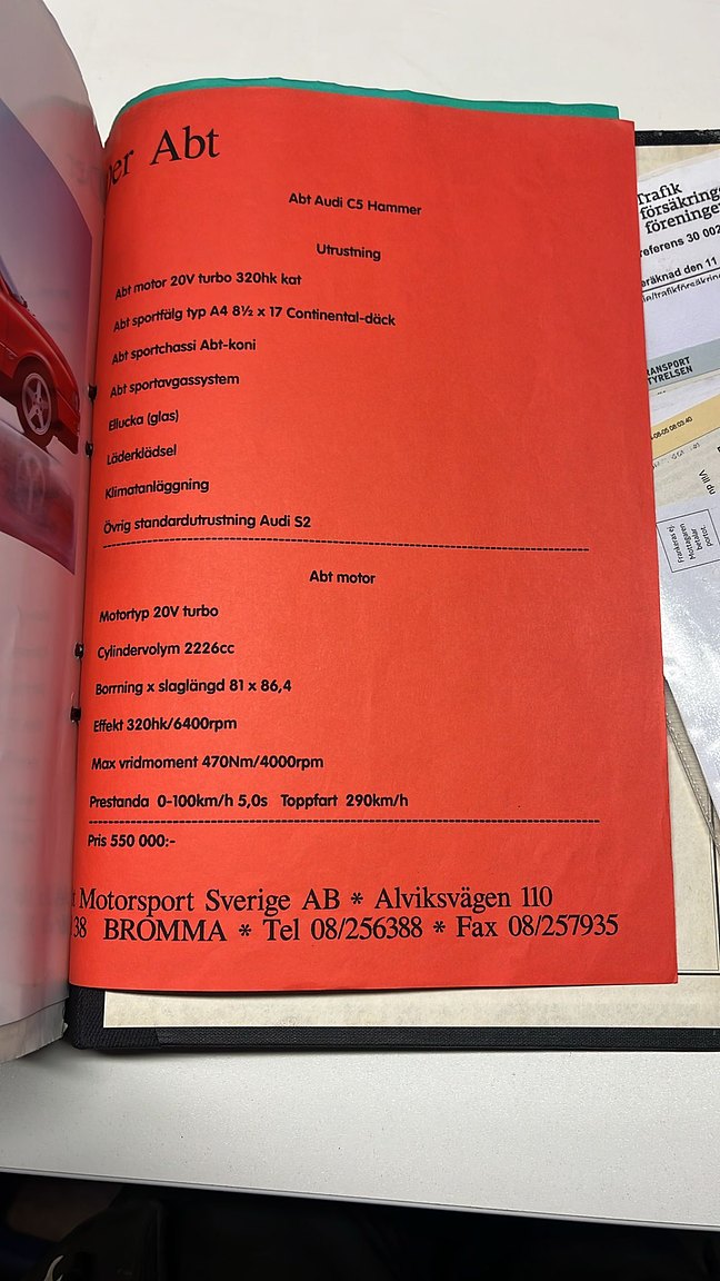 Dokumentation för 1992 Audi quattro S2 Abt C5