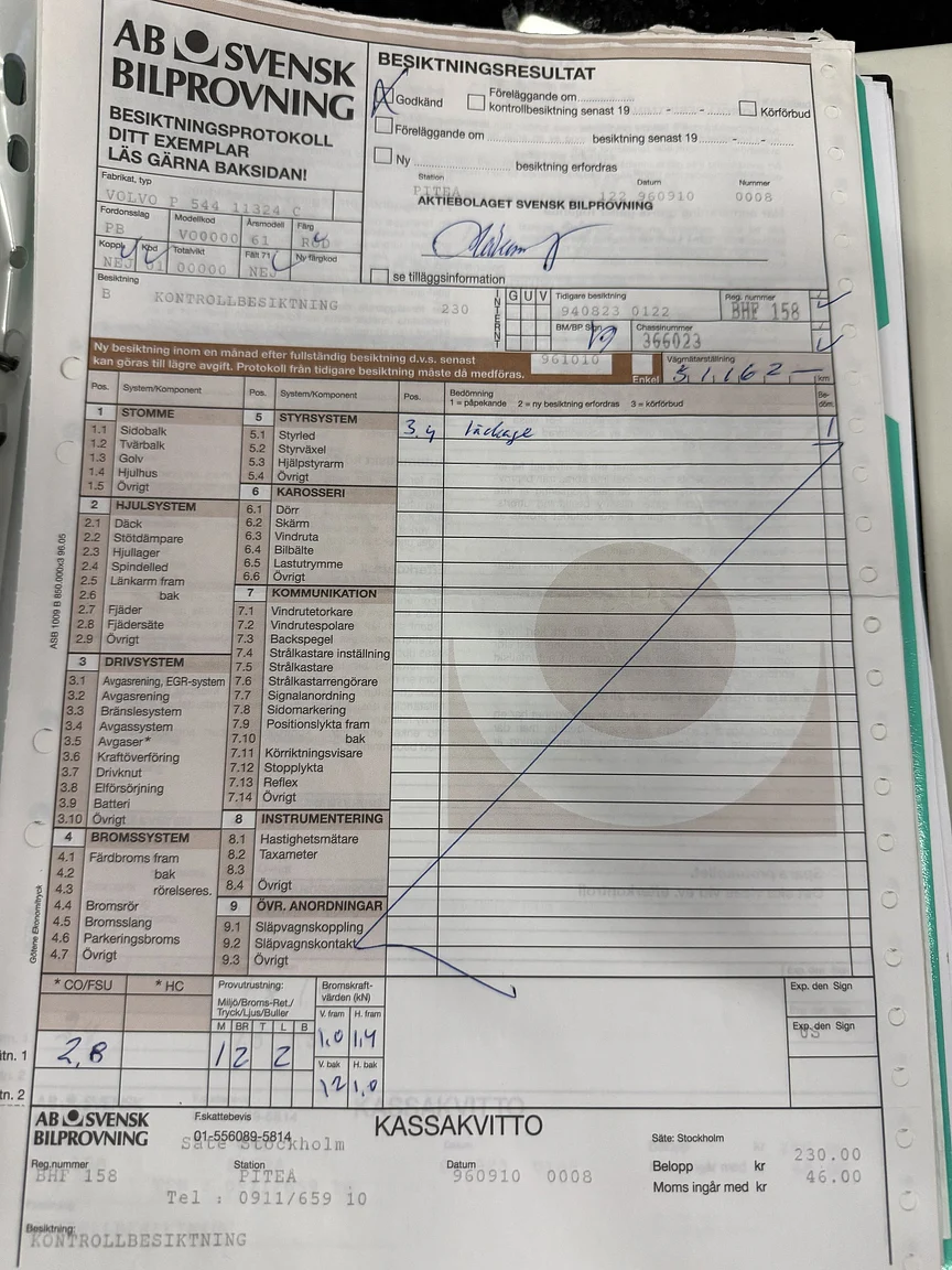 Documentation for 1961 Volvo PV544C Sport (22)