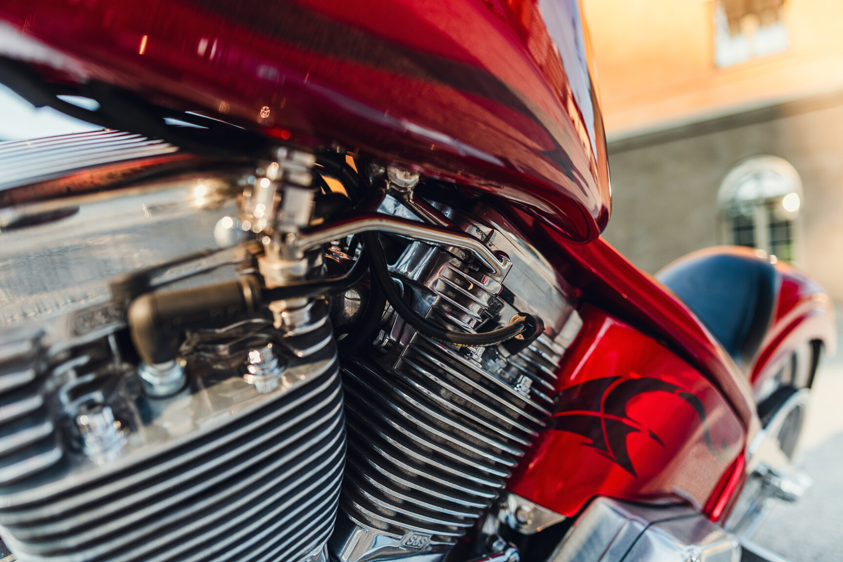 2001 Unique Custom Cycles Red Inferno, Mekanik