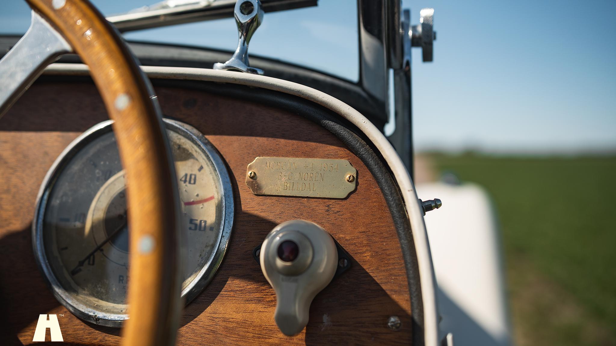 Interiörbild 1954 Morgan Plus 4 