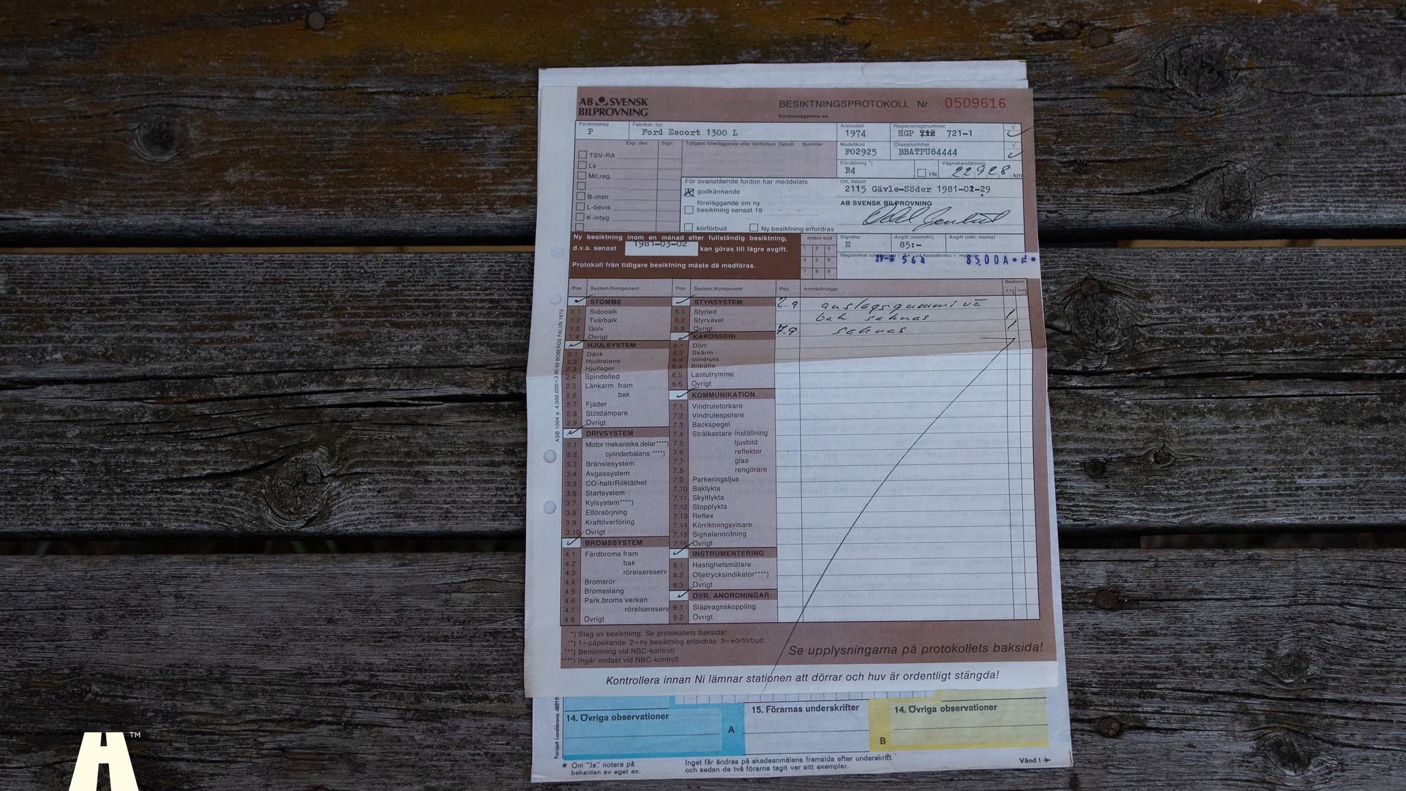 Dokumentation för 1974 Ford Escort MK1