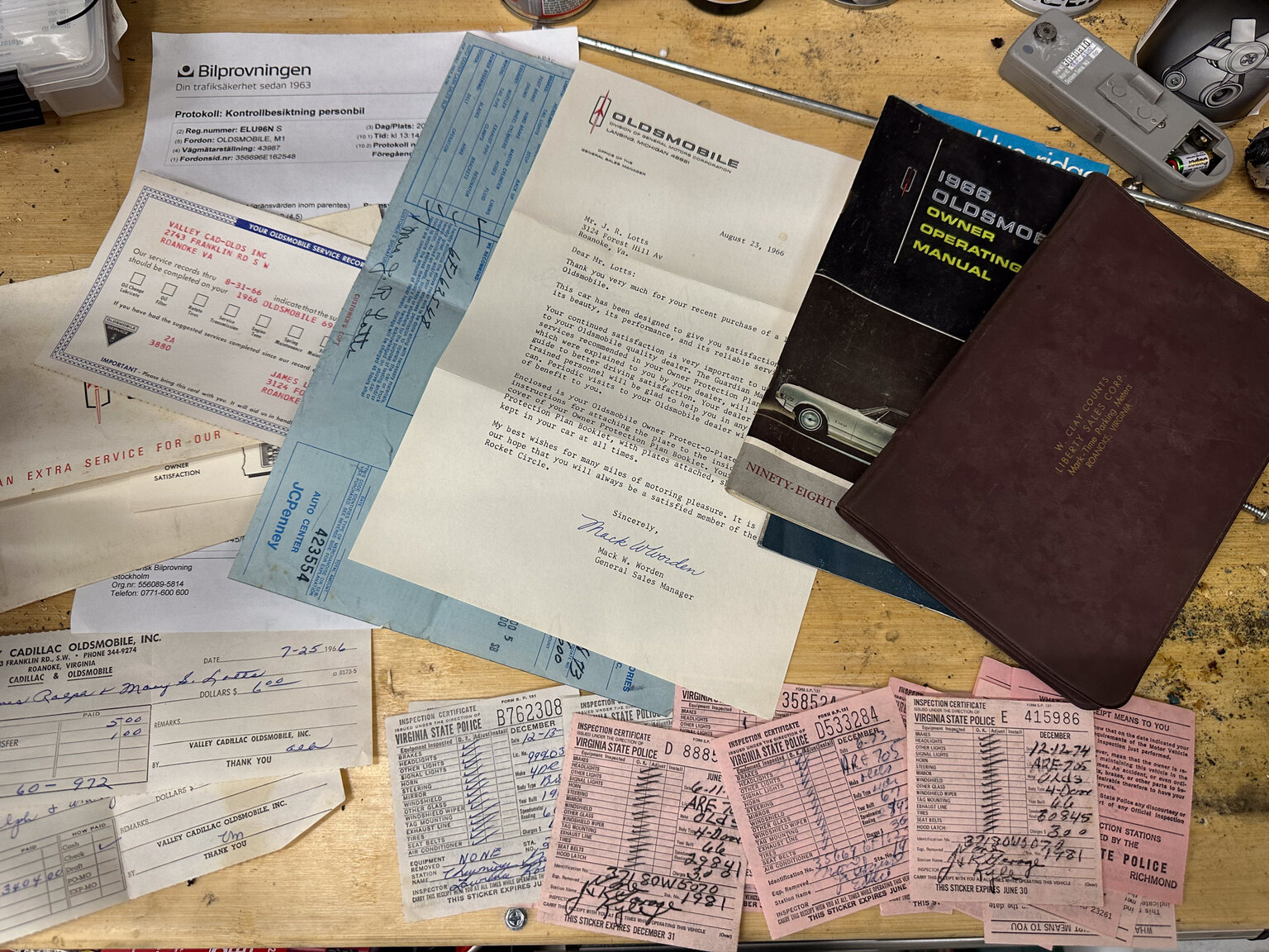 Documentation for 1966 Oldsmobile Dynamic 88 Celebrity