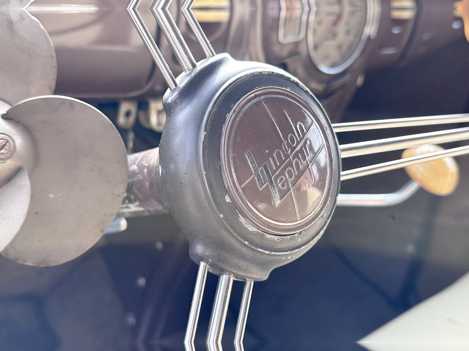 Interior image of 1938 Lincoln Zephyr Sedan V12