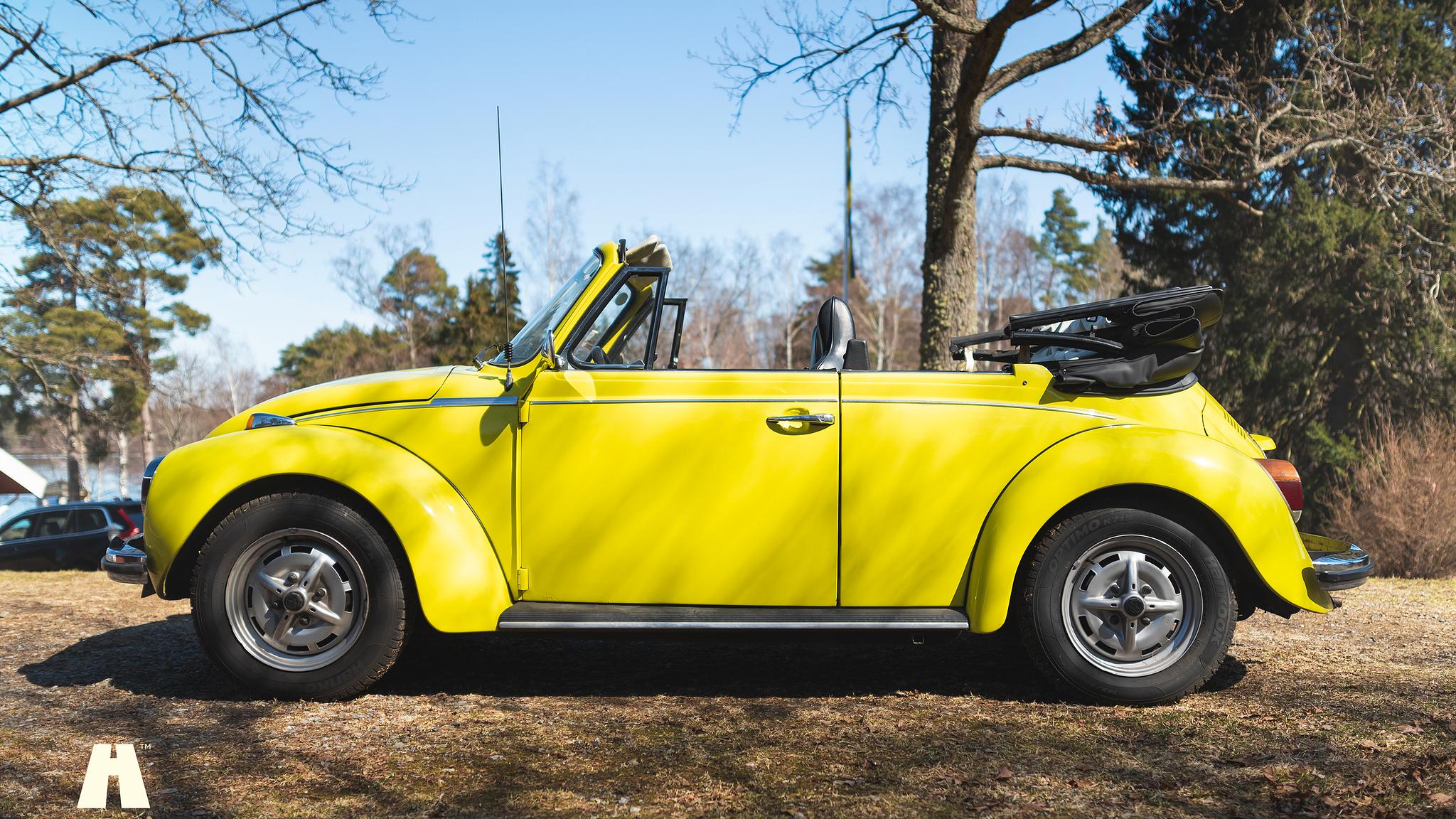 Exteriörbild på 1974 Volkswagen Bubbla 1303LS Cabriolet Svensksåld 
