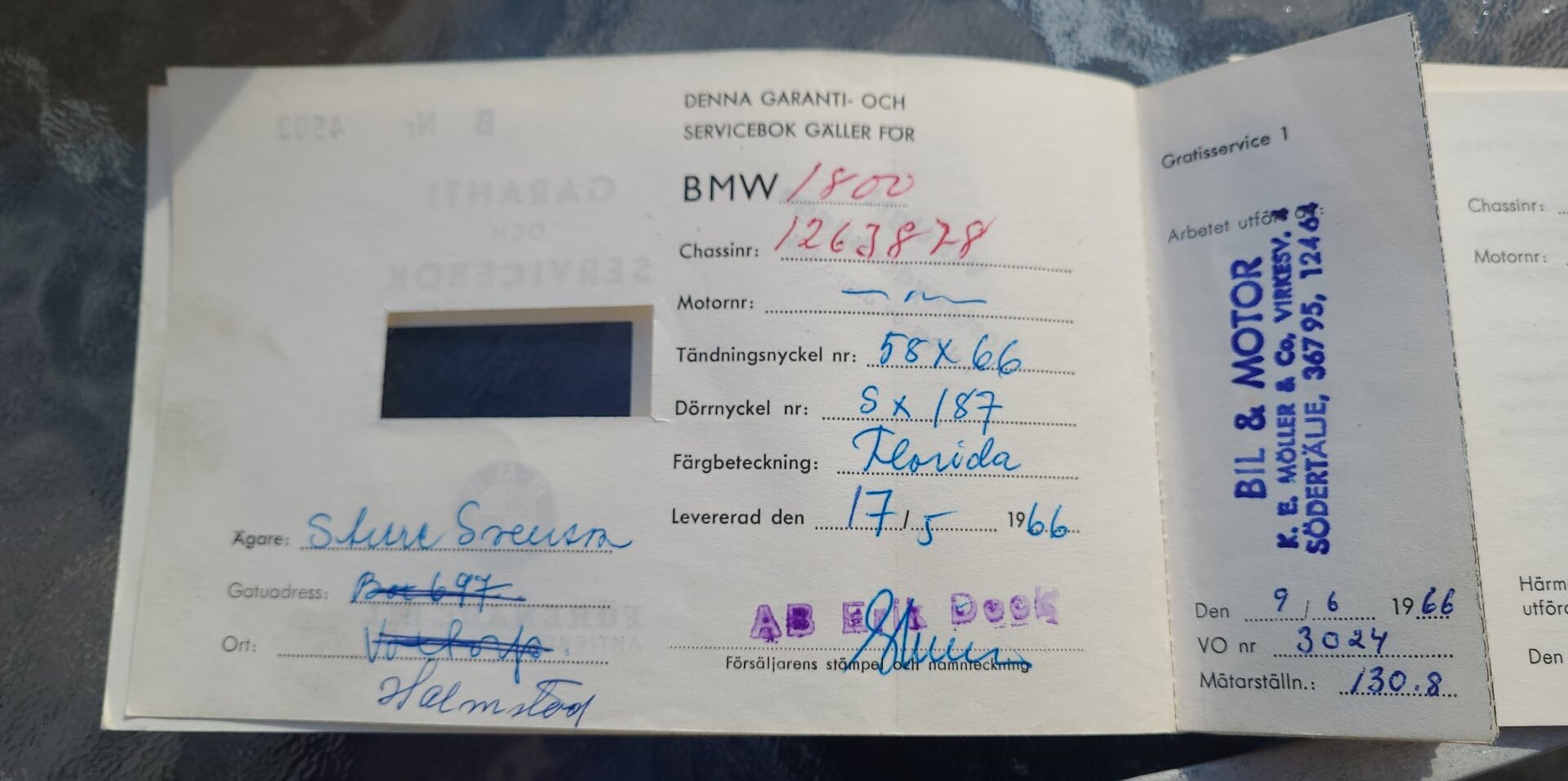 Dokumentation, 1966 Renoveringsobjekt BMW 1800