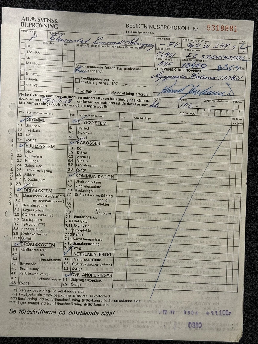 Dokumentation, 1974 Chevrolet Corvette Stingray (24)
