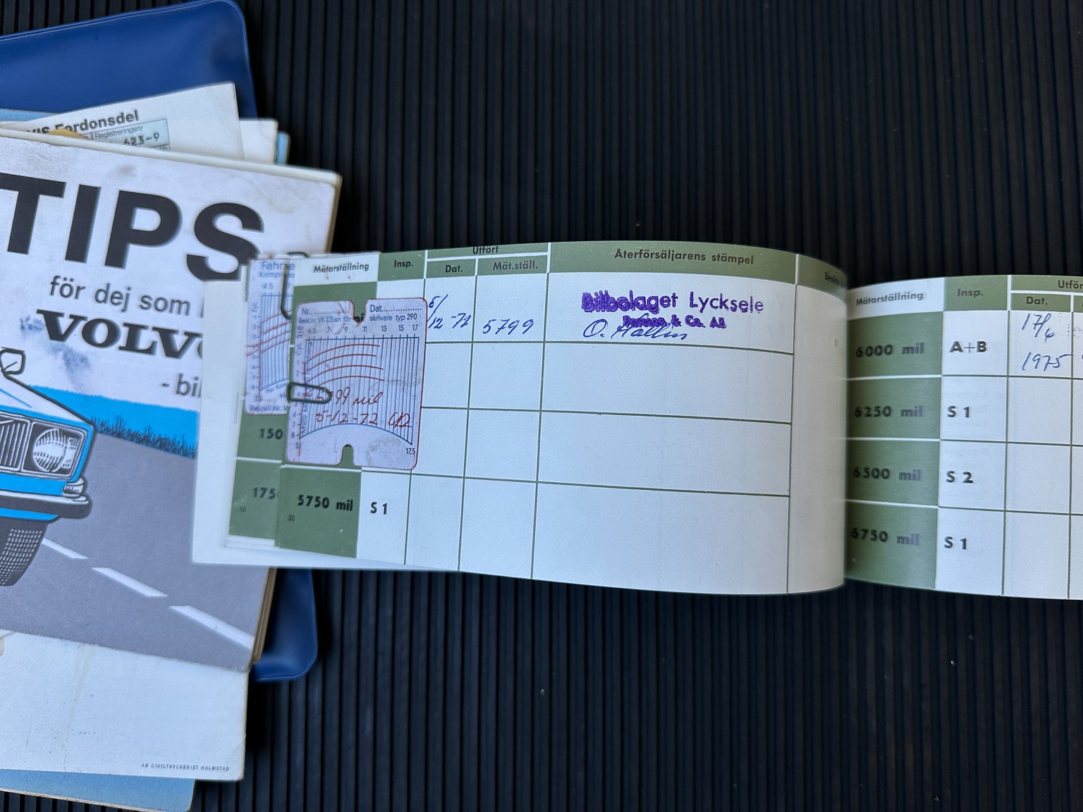 Documentation for 1967 Volvo 144 1.8 