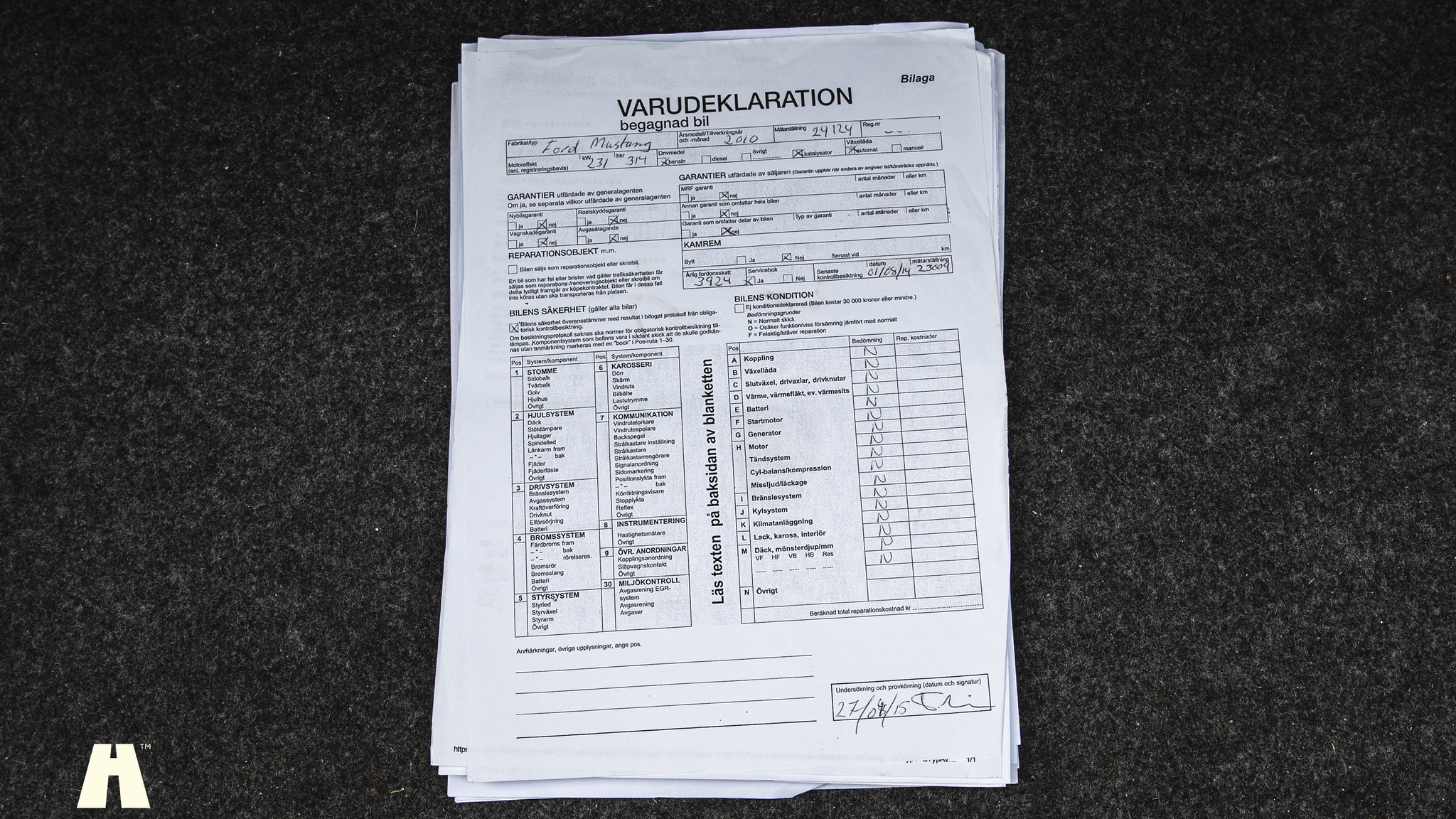 Documentation for 2010 Ford Mustang GT 