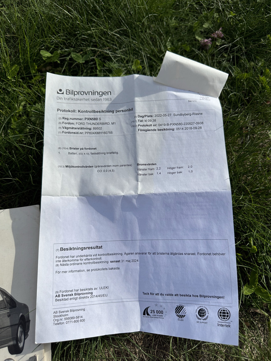 Dokumentation, 1991 Ford Thunderbird (5)