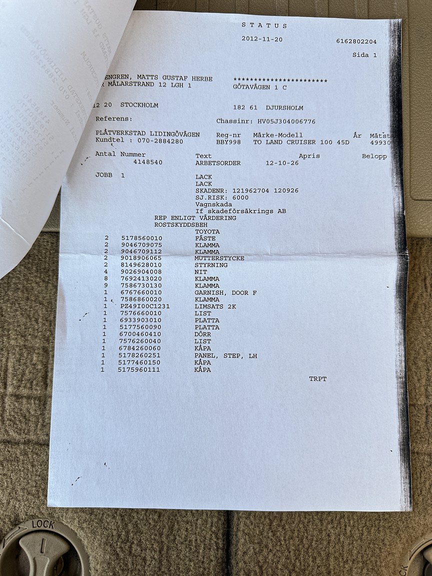 Documentation for 2008 Toyota Land Cruiser 4.5 4WD V8