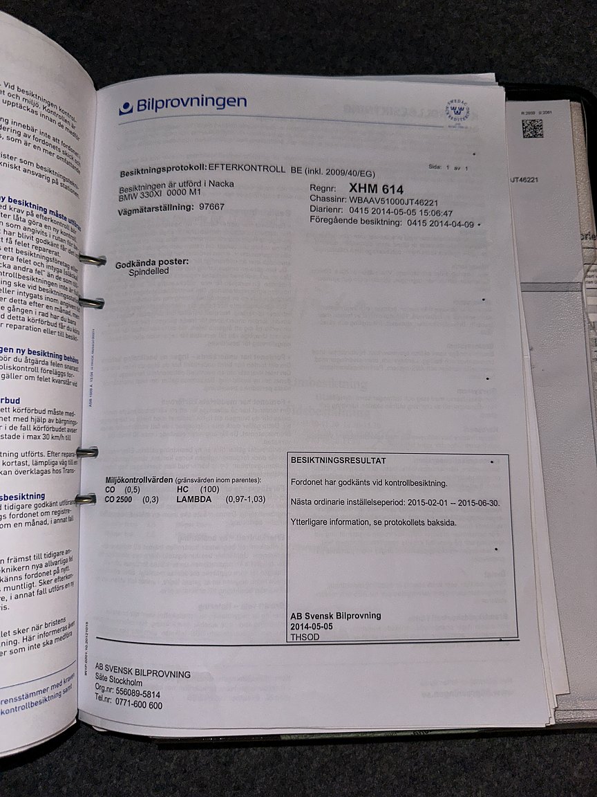 Documentation for 2001 BMW 330Xi