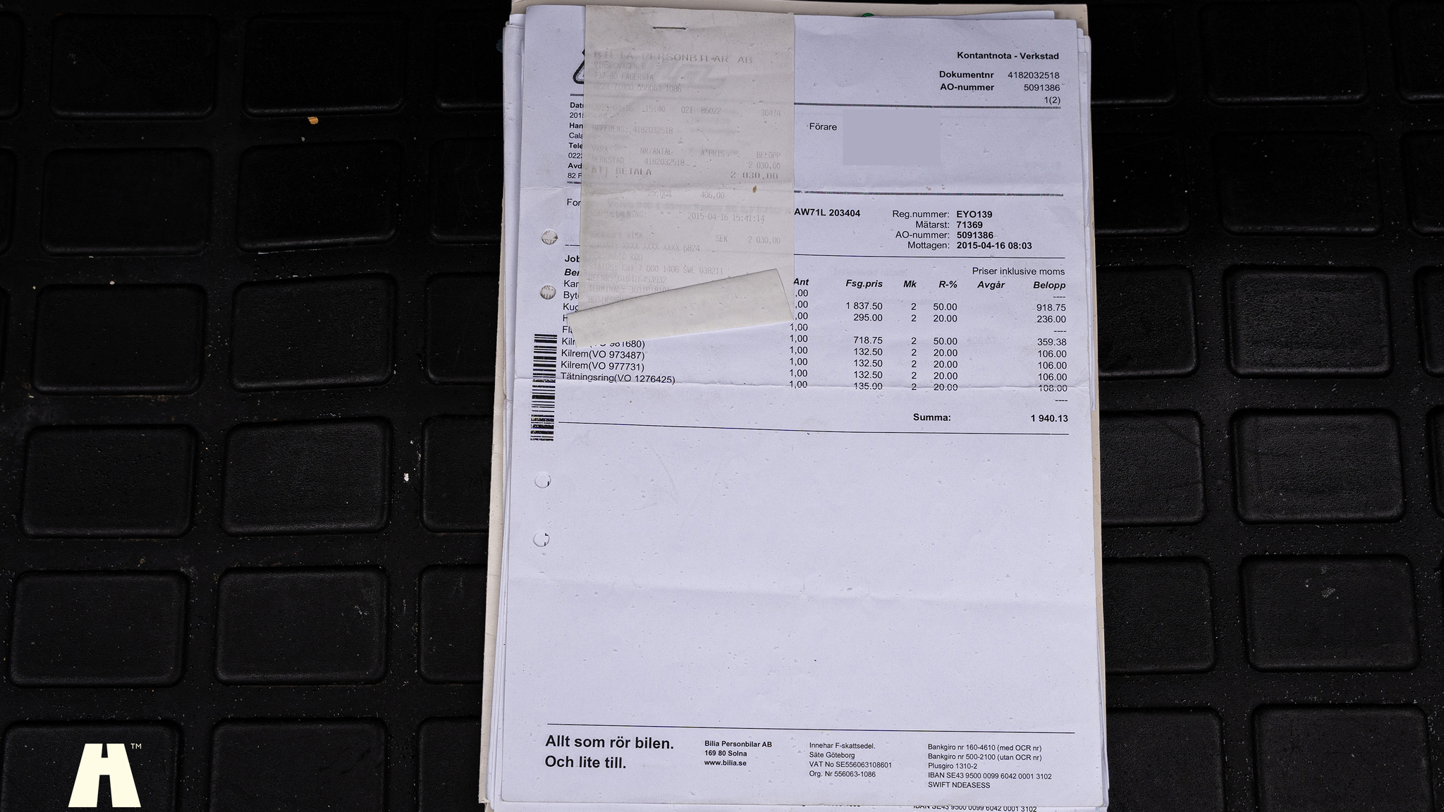 Documentation for 1995 Volvo 940 SE