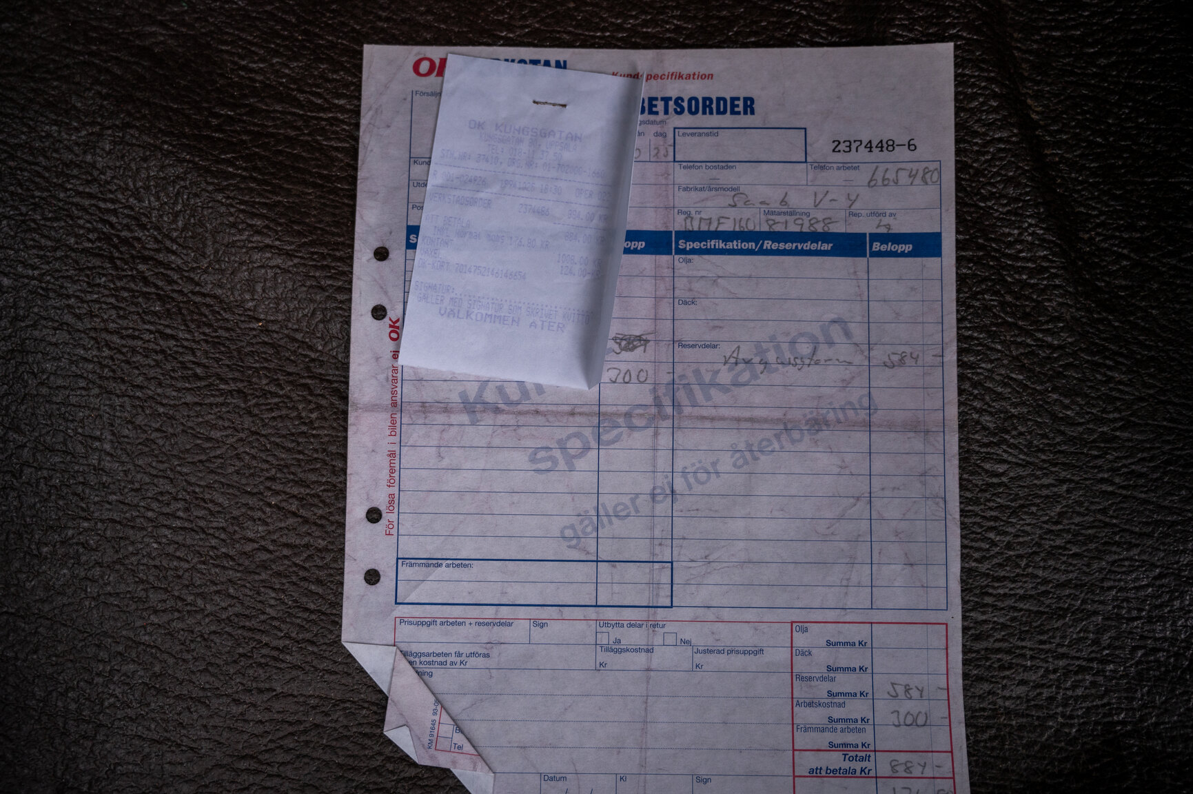 Documentation for 1979 Saab 96 GL