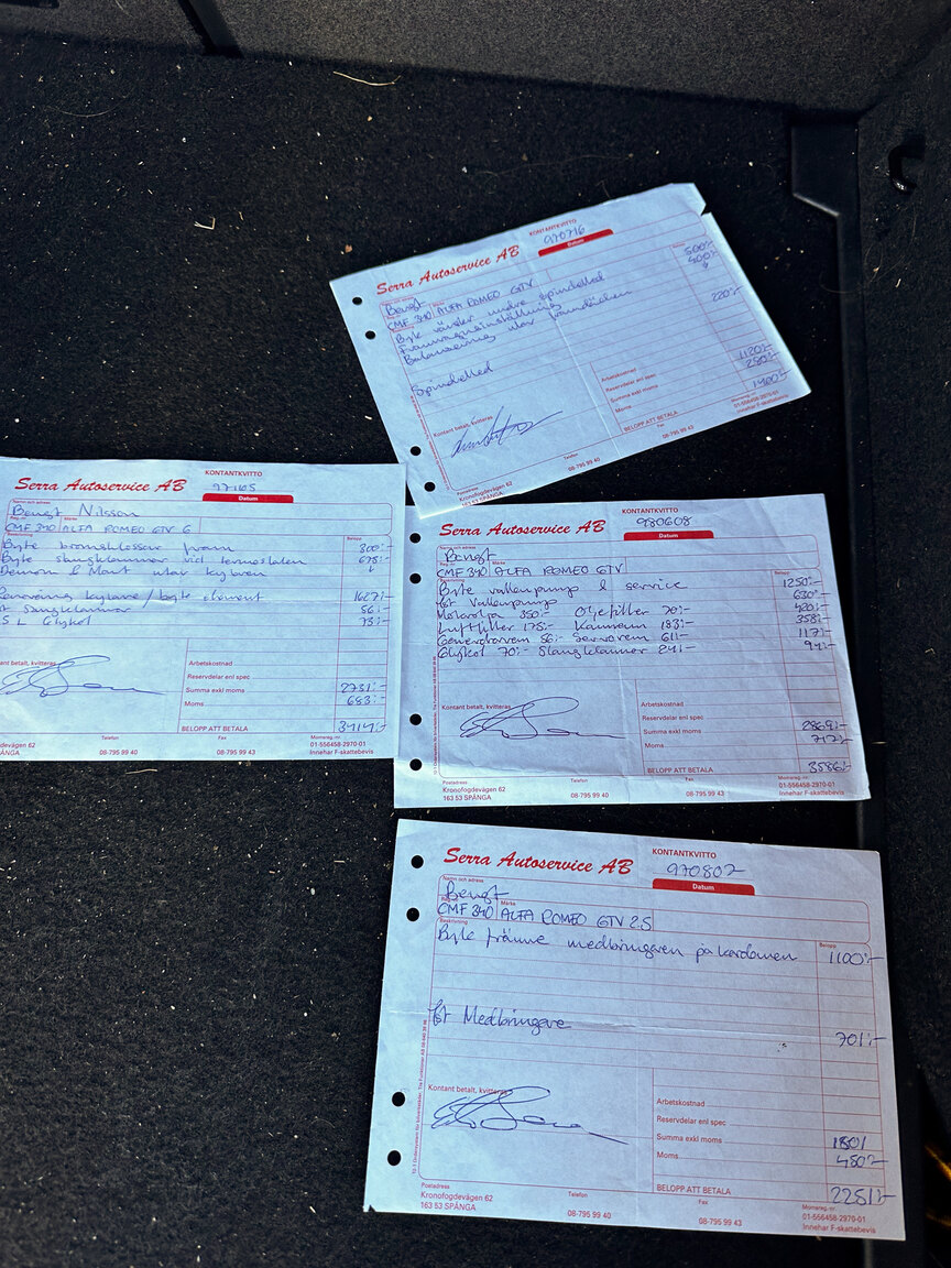 Dokumentation för 1985 Alfa Romeo GTV 6 2.5