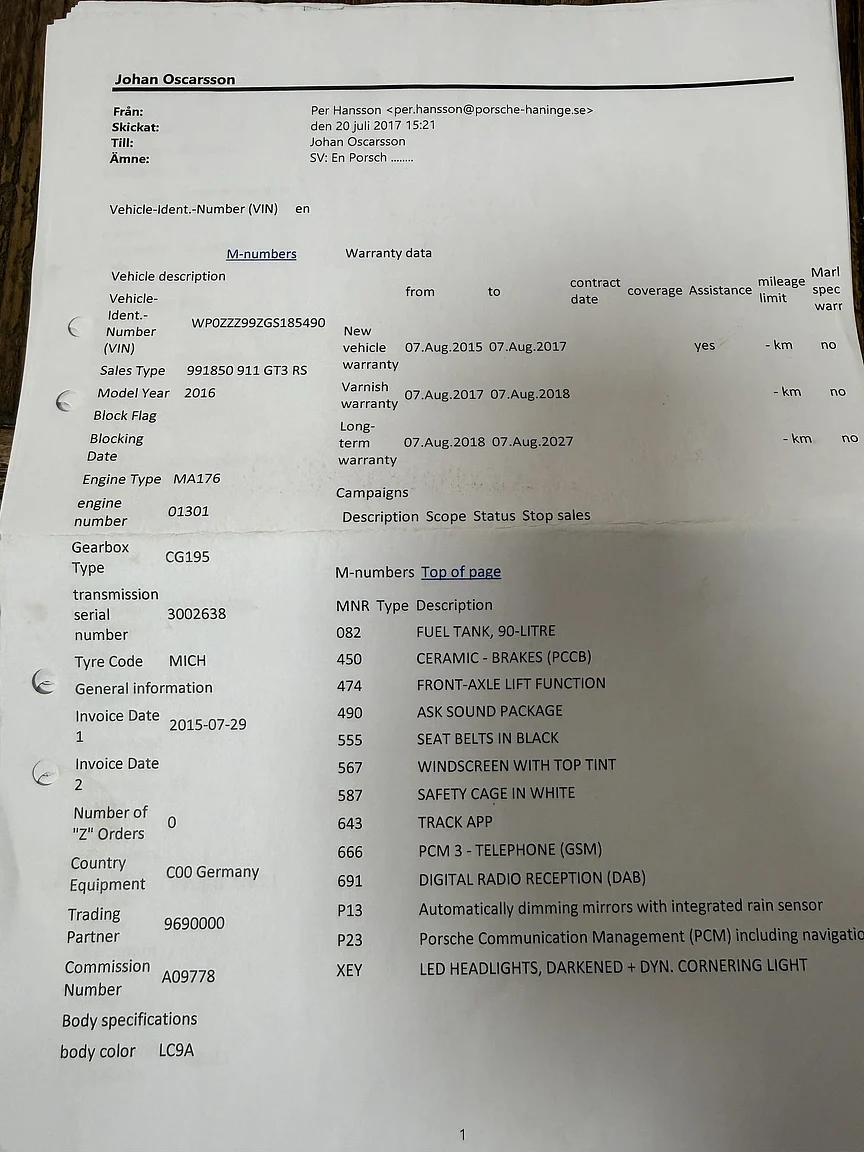 Dokumentation, 2016 Porsche 911 GT3 RS (15)