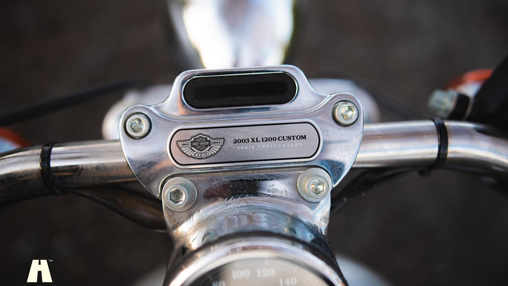 Exterior image of 2003 Harley Davidson Sportster 1200C 100th Anniversary Edition