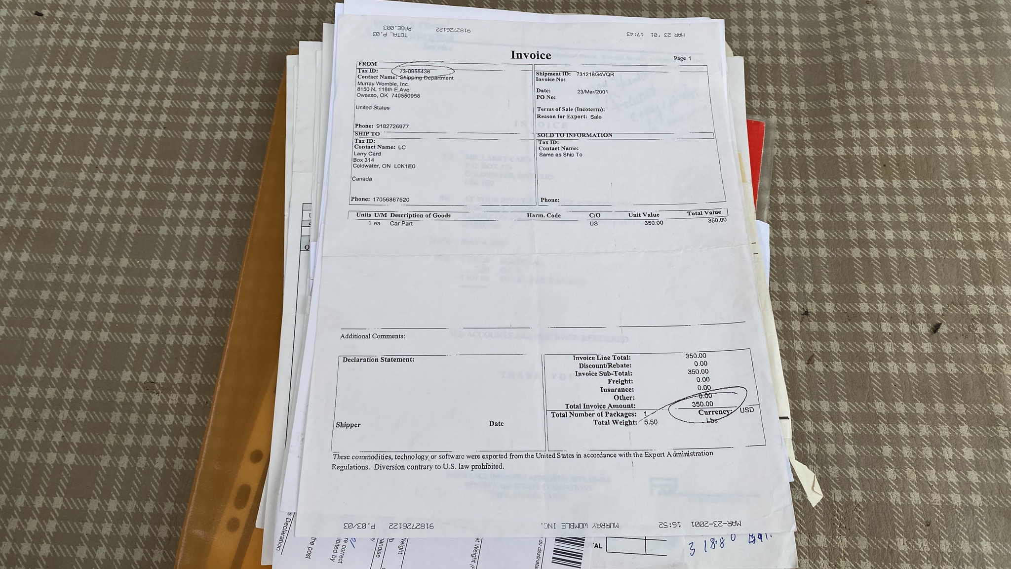 Documentation for 1959 Ford Thunderbird hardtop