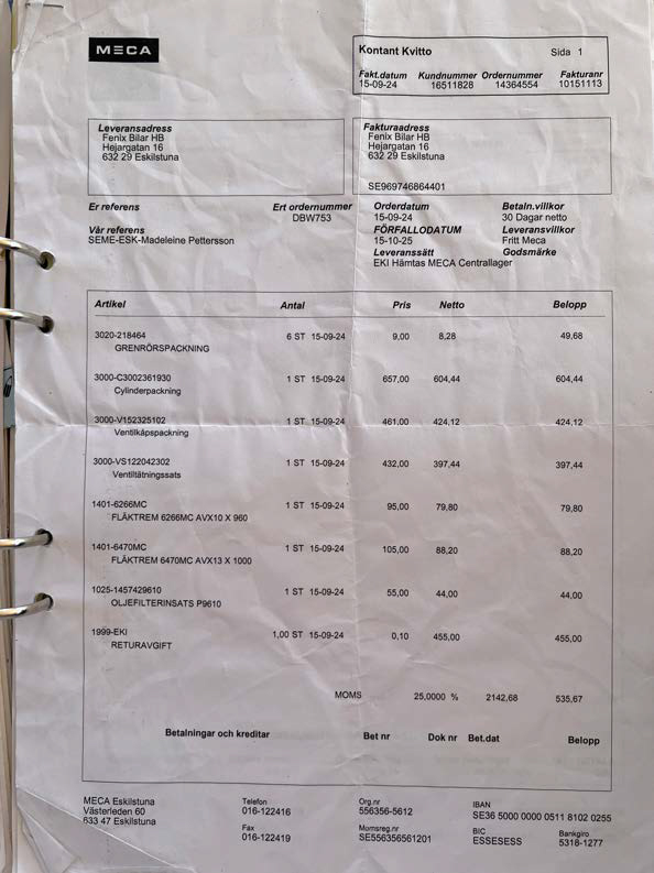 Documentation for 1986 Mercedes 280 GE