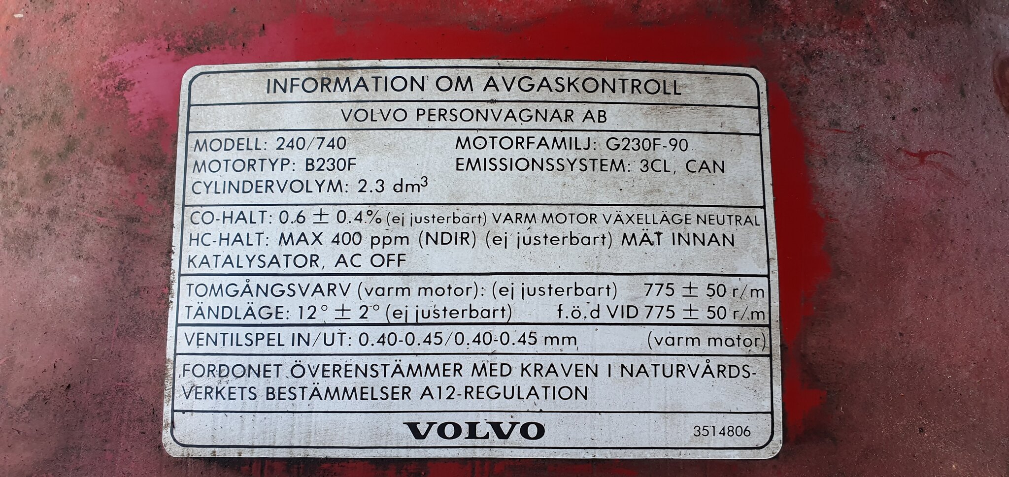 1990 Volvo 245 GL, Mekanik