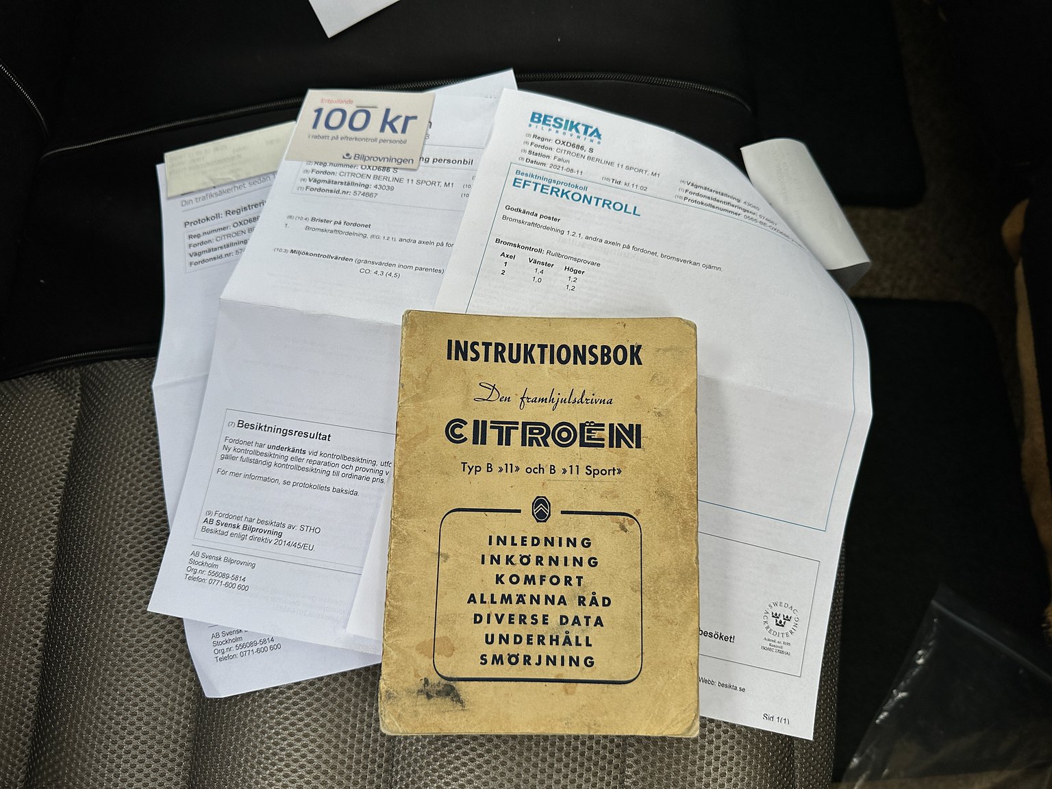 Documentation for 1951 Citroën Berline 11 Sport