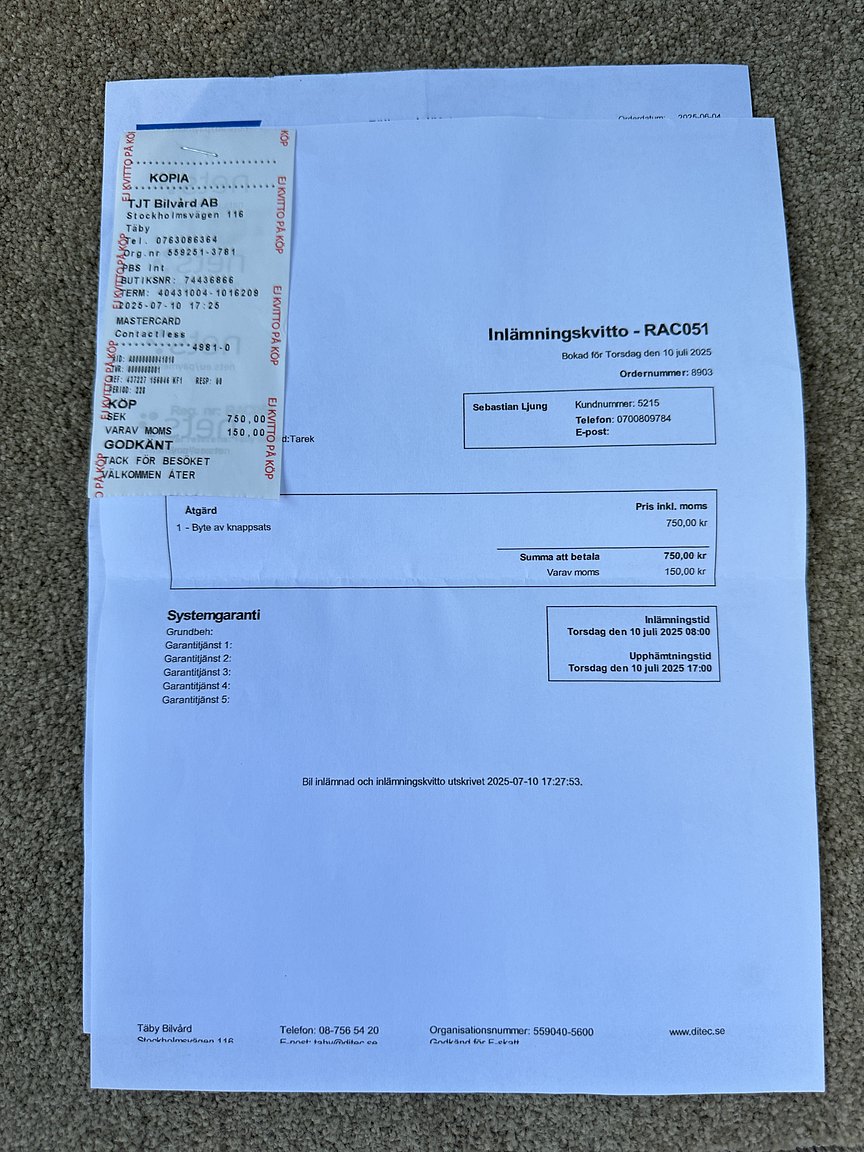Dokumentation för 2000 Volvo V70 XC 2.4 T AWD 