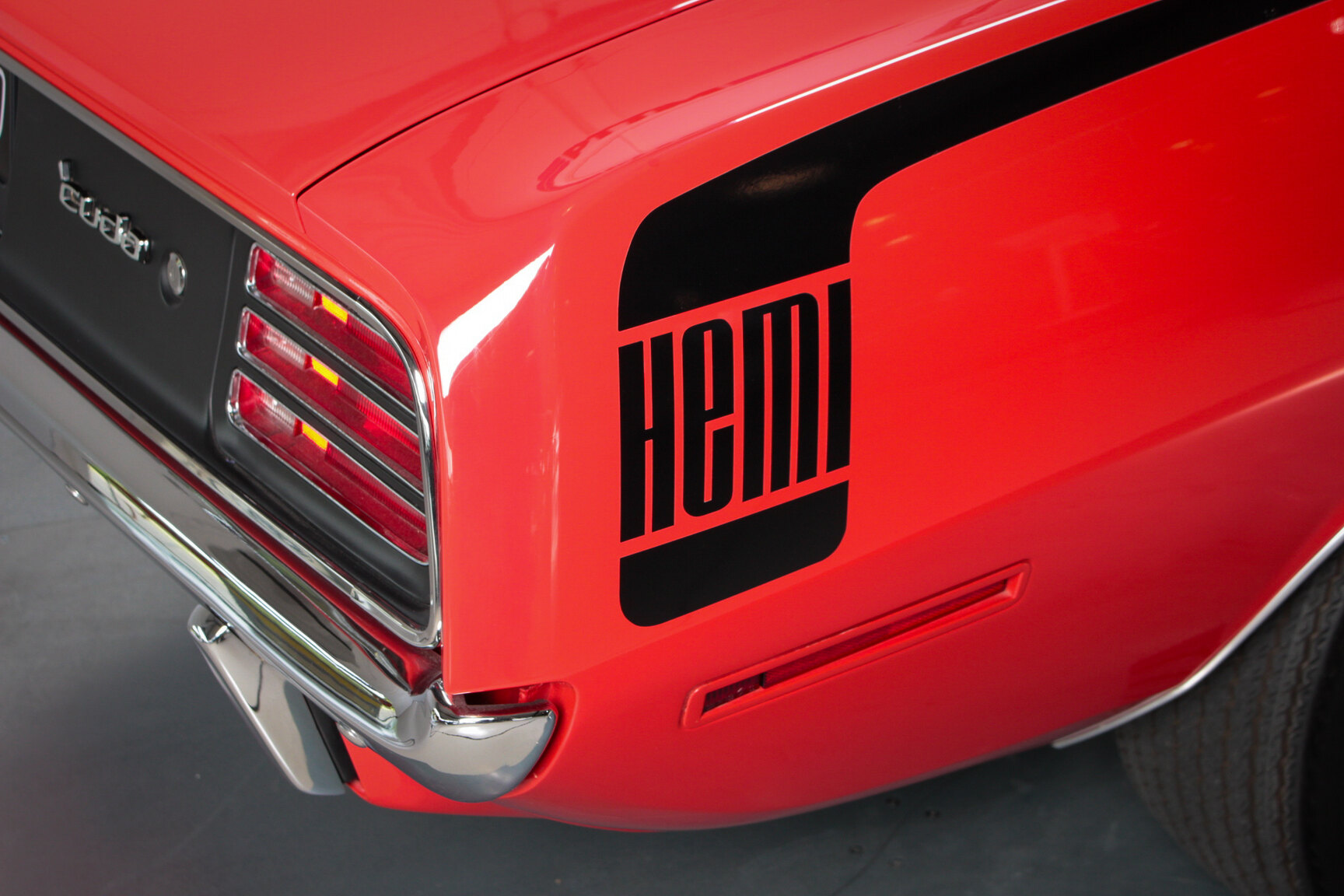 Exteriörbild på 1970 Plymouth Hemi Cuda