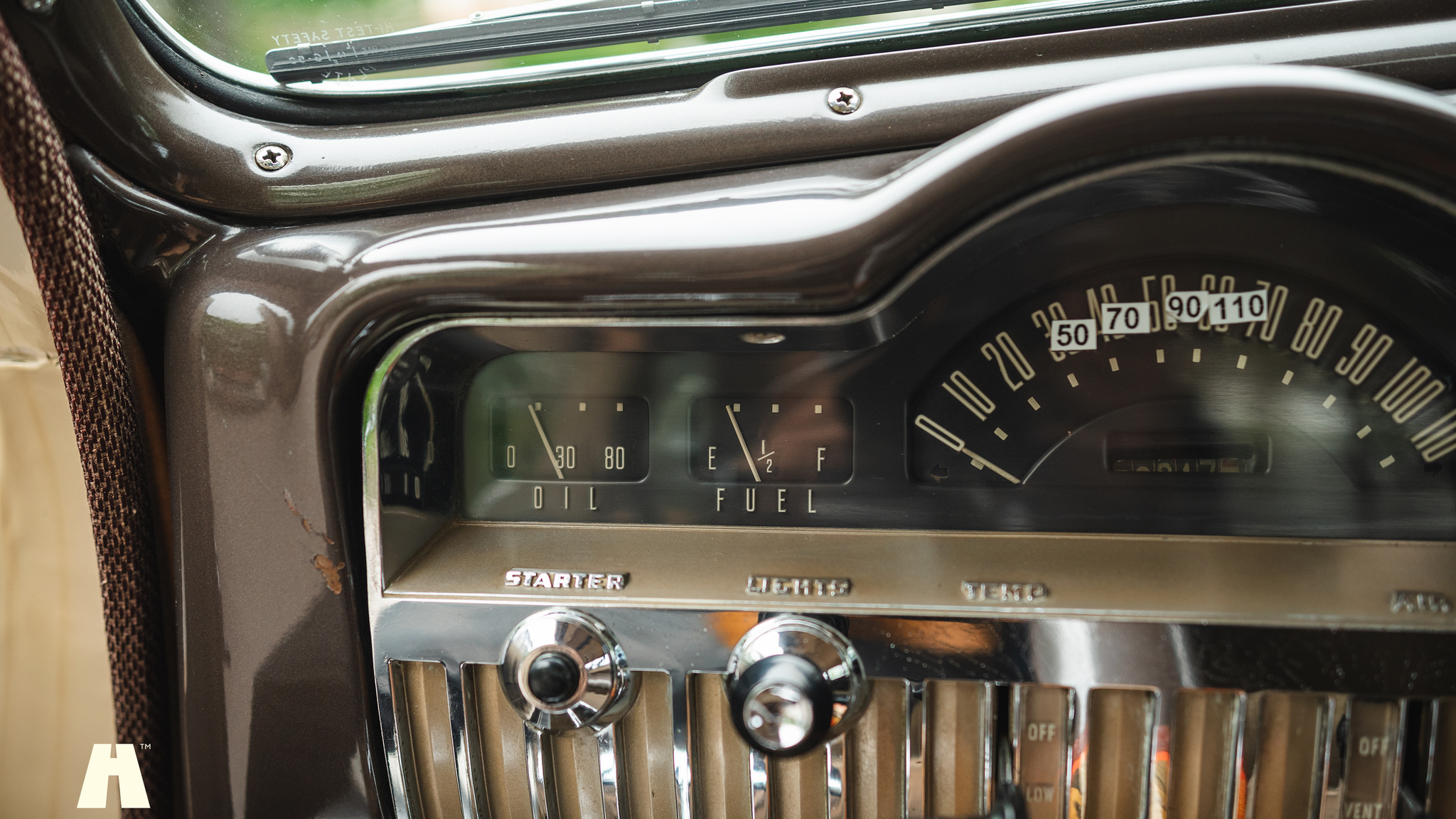 Interior image of 1950 Mercury Eight Sport Sedan