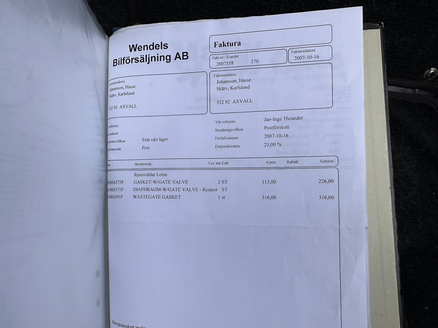 Documentation for 1987 Lotus Esprit Turbo HCi (24)