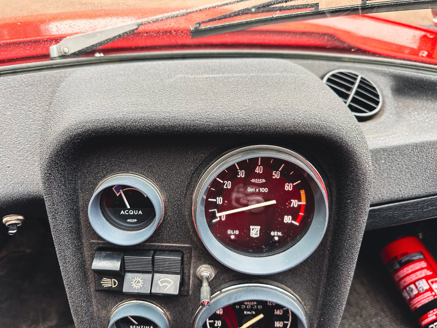 Interiörbild 1971 Fiat Lombardi Grand Prix 850