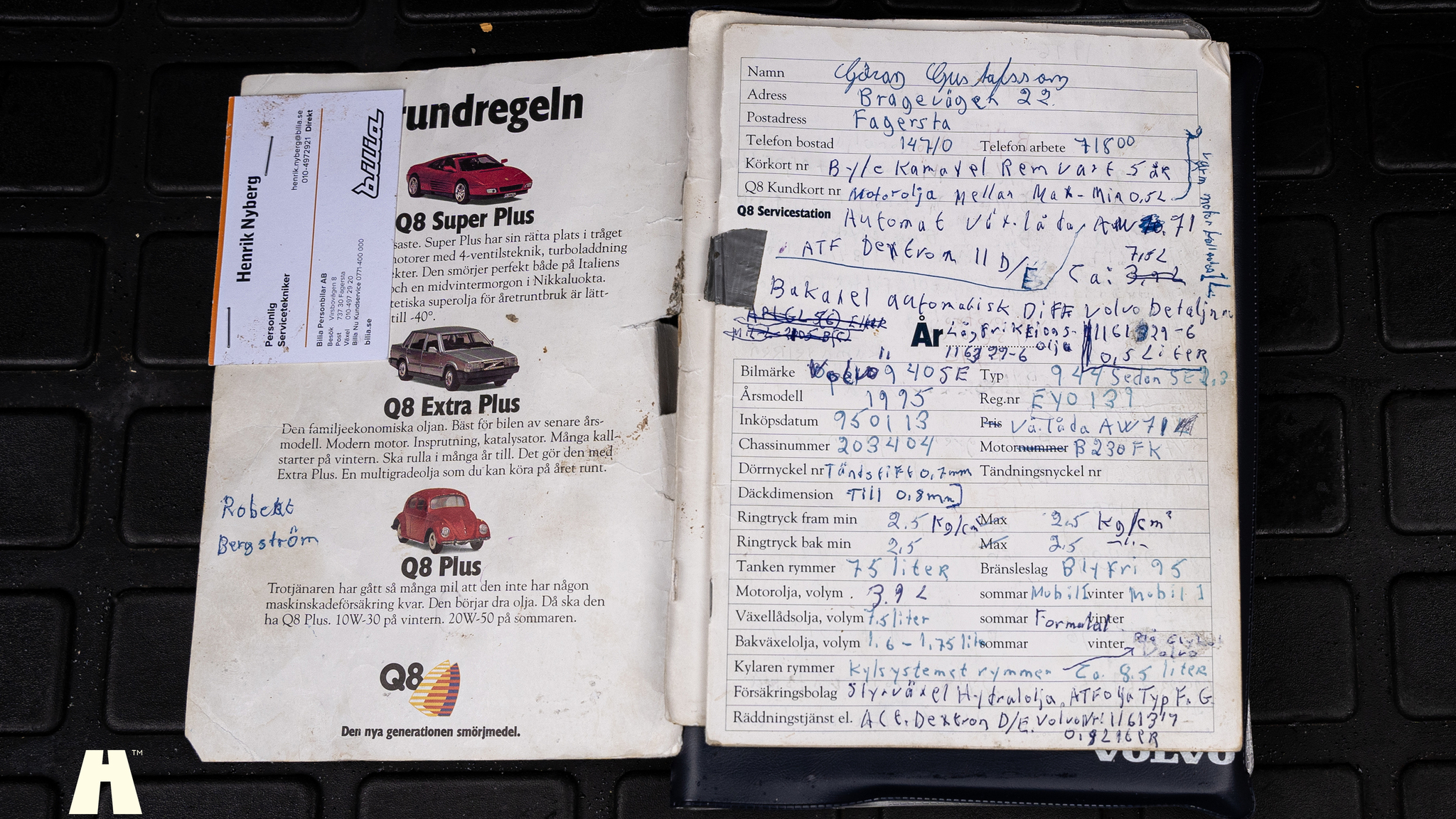 Documentation for 1995 Volvo 940 SE