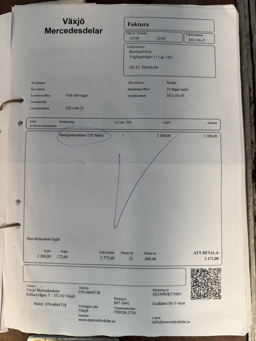 Documentation for 1967 Mercedes-Benz 230 Safari