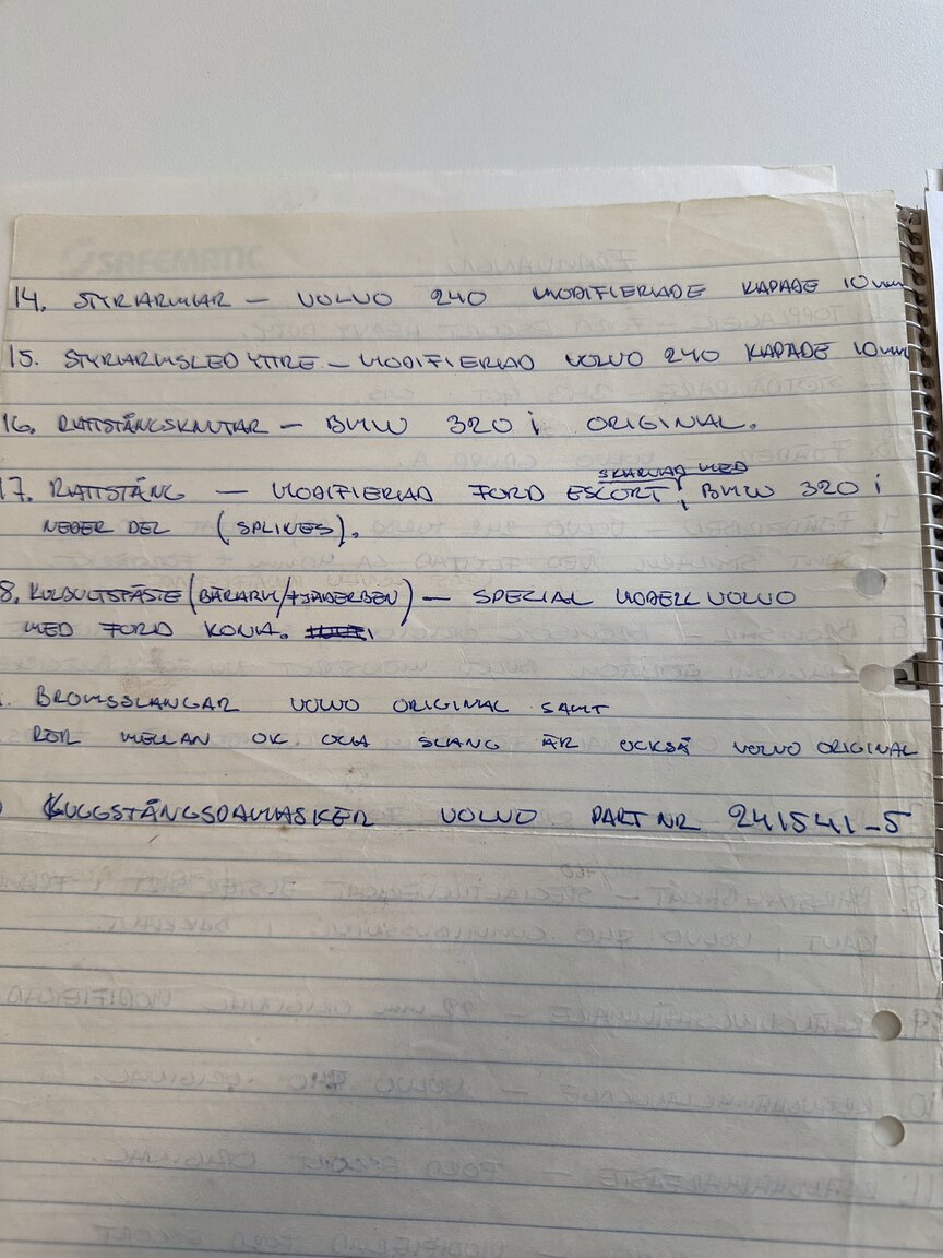 Documentation for 1970 Ford Escort MK1 Cosworth