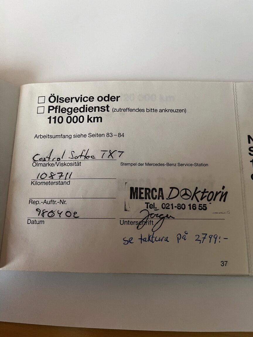 Dokumentation, 1992 Mercedes-Benz SL 500