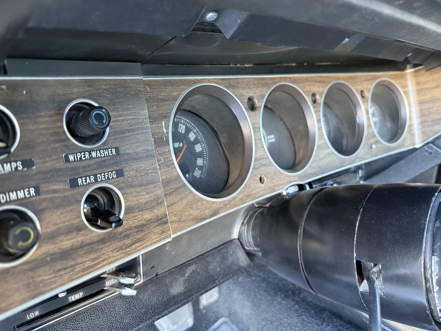 Interiörbild 1970 Dodge Challenger T/A 440 cui
