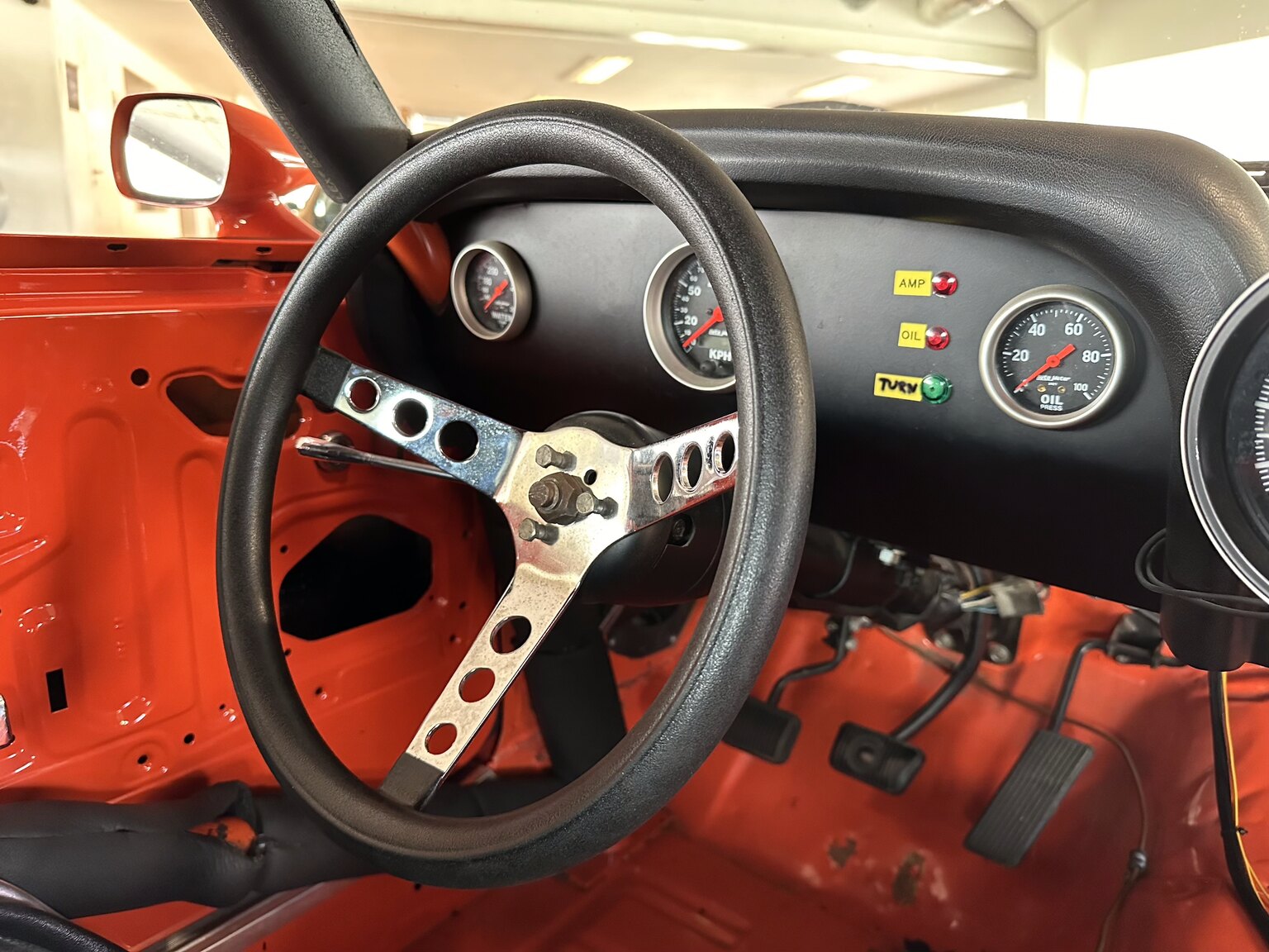 Interiörbild 1969 Ford Mustang Fastback Boss Race Car