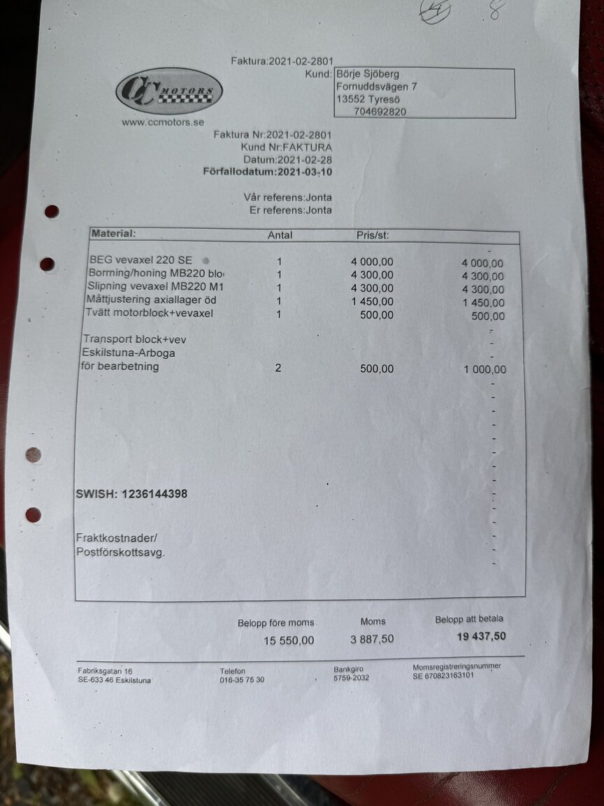 Dokumentation för 1963 Mercedes-Benz 220 SE